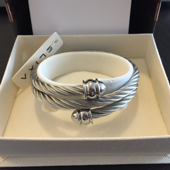 Apart Elixa Stainless Steel Wrapped Cable Bracelet - Picture 1 of 1